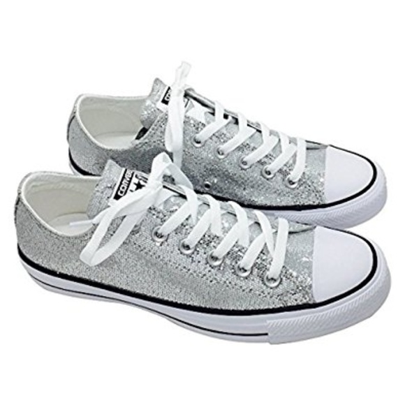 Converse Other - NWT Converse Silver Low Tops Men's 11/Women's 13